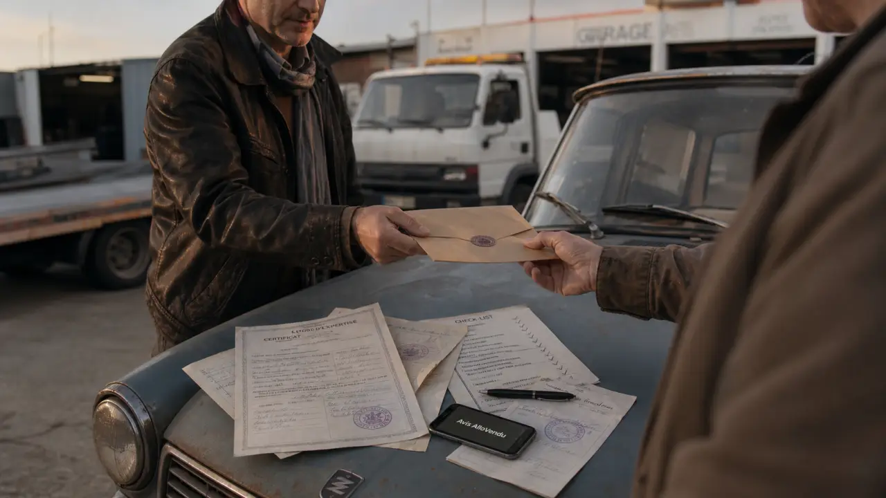 allo vendu avis : expert remet documents, voitures reprises