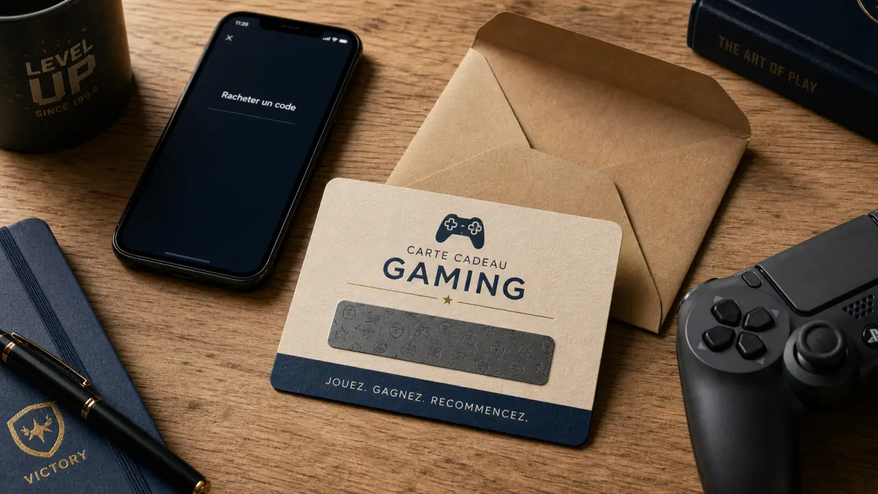 Carte cadeau jeu vidéo : code masqué et vérifications plateforme, code, région