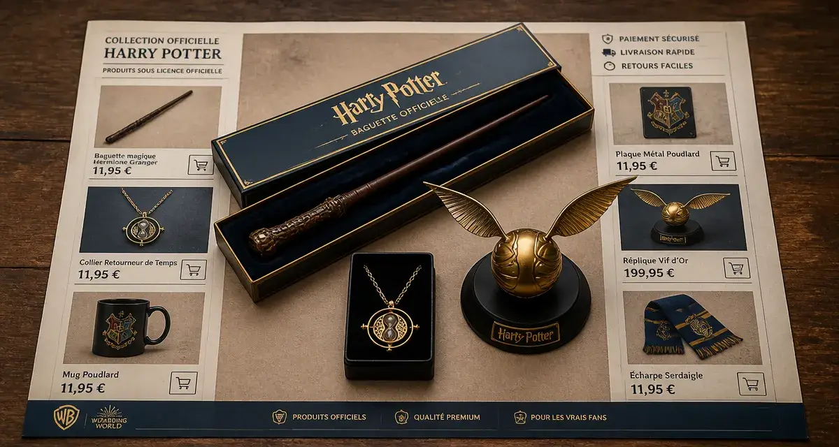 Noble Collection Harry Potter : baguettes et prix visibles