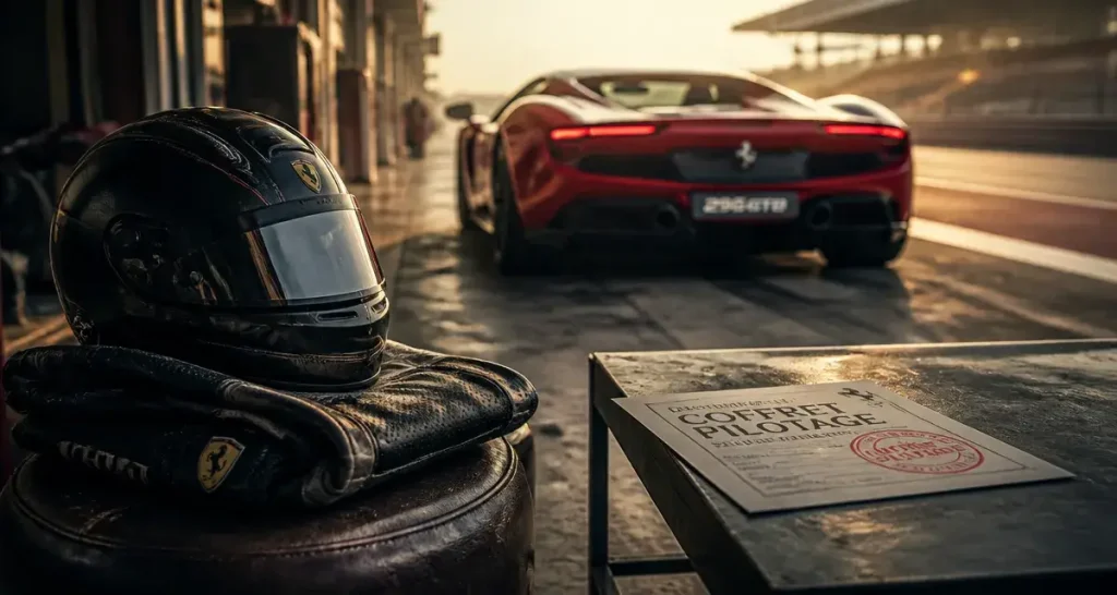 Coffret cadeau conduire une Ferrari 296 GTB, casque et combinaison, 830 ch, stage pilotage