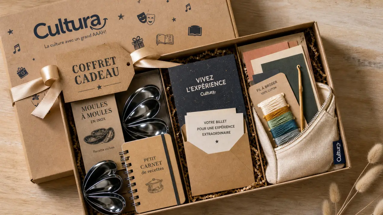 Coffret cadeau cultura Cultura : coffret gourmand, box expérience et kit loisirs créatifs en coffret