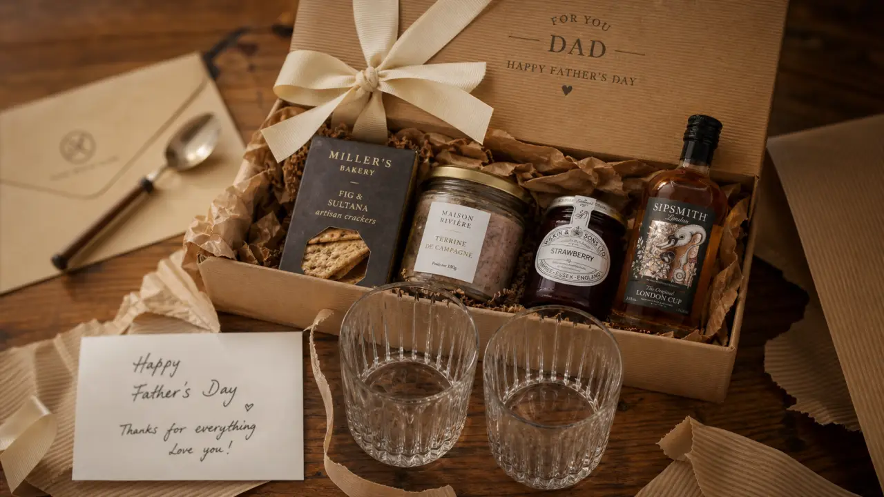 Coffret cadeau fete des peres gourmand avec apéritif et mini bouteille